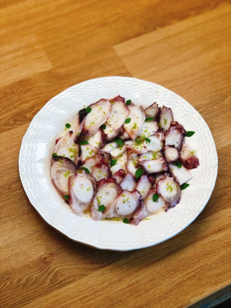 marcelatablealsace, poulpe,carpaccio